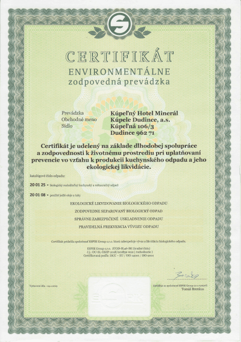  minerál certifikát